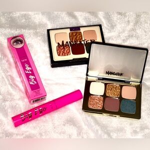 NWT TARTE Maneater Catitude Eyeshadow Palette mini Compact Big Ego Mascara SET